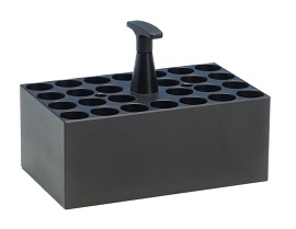 This heating block is suited for 26ml Falcon or Sarstedt tubes