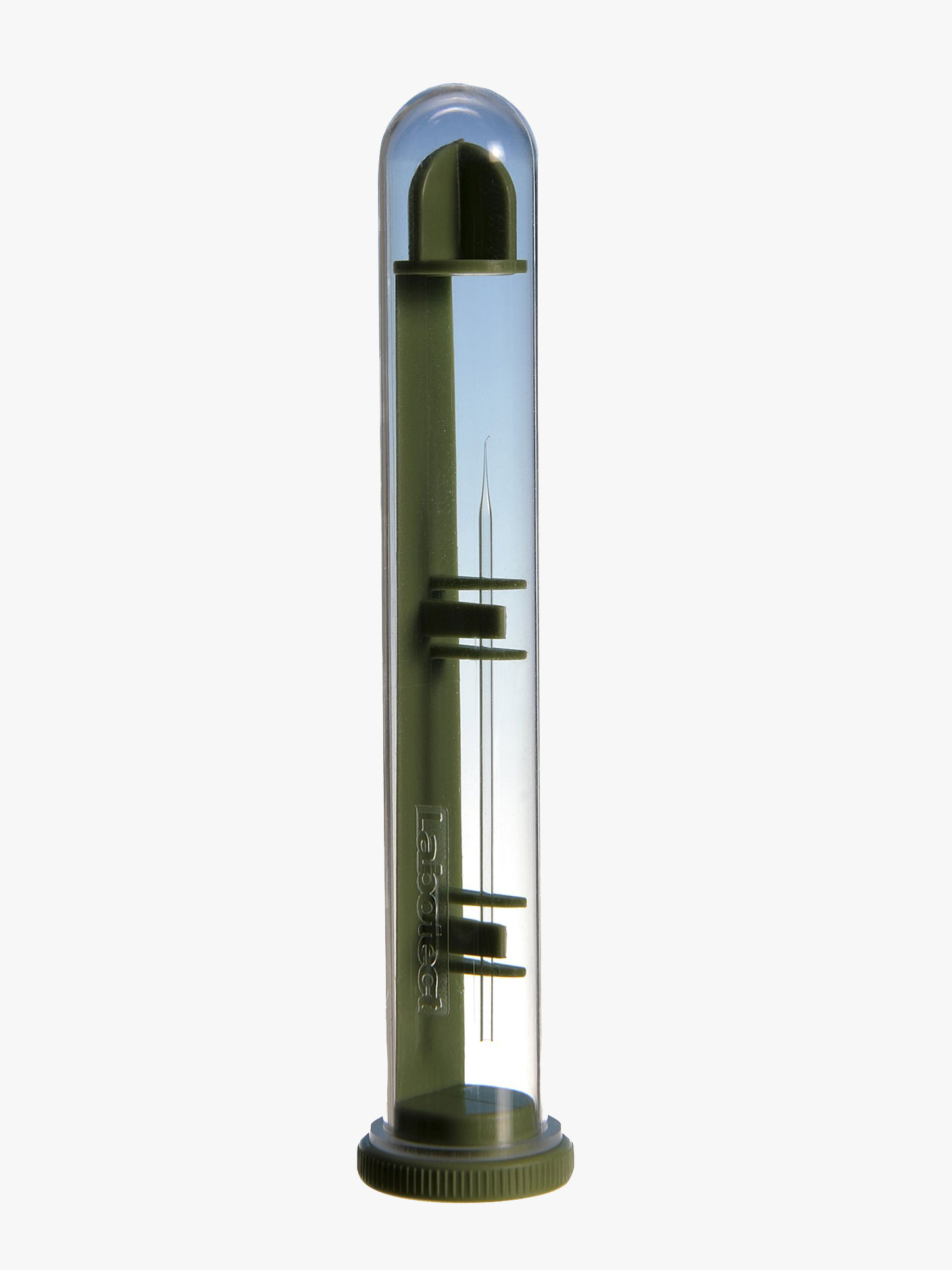 The microinjection pipette is individually packed and easy to identify due to a green marking. It is also protected by a casing.